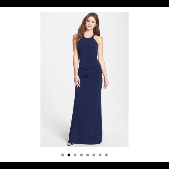 Laundry by Shelli Segal Navy Gown - Picture 2 of 8